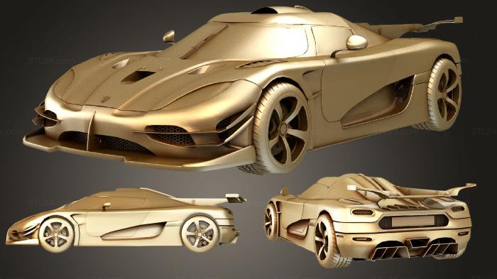 Автомобили и транспорт (Кенигсегг Один 1 3D, CARS_2143) 3D модель для ЧПУ станка